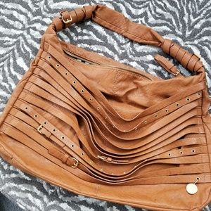 Gianni Bini Tan Hobo with Strappy Front Design